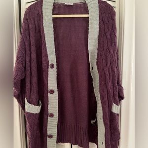 Lularoe Lucille - purple and gray